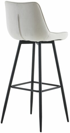 Barkruk Dortfard Fluweel, Grijs