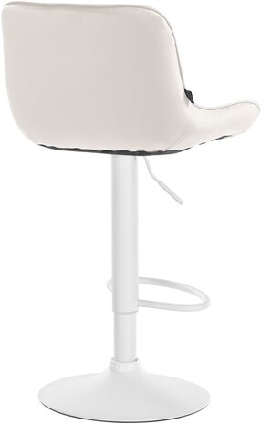 2-delige set barkrukken Venoro fluweel wit, Creme
