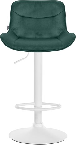 2-delige set barkrukken Venoro fluweel wit, Groen