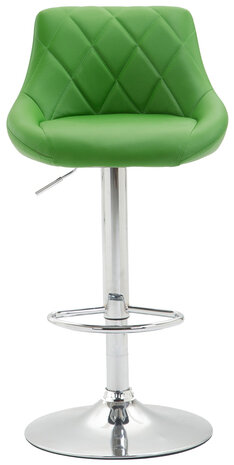 Barstoel Lozia Kunstleer chroom, Groen