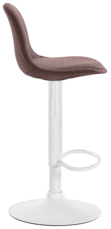 Barstoel Keil Stof wit, Bruin