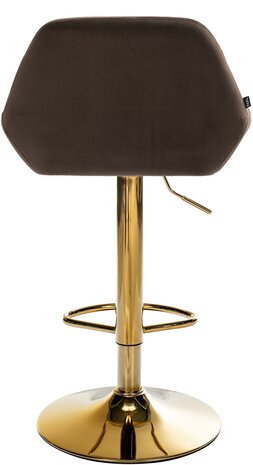 Barkruk Braga Goud Fluweel, Bruin
