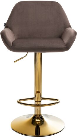 Barkruk Braga Goud Fluweel, Bruin