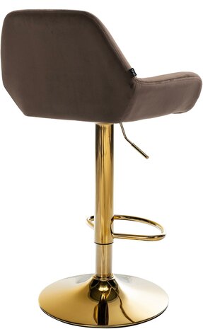 Barkruk Braga Goud Fluweel, Bruin