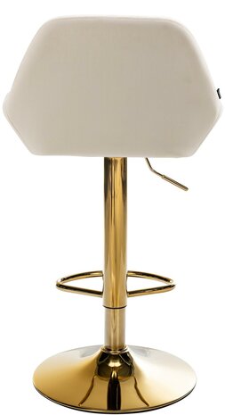 2-delige set barkrukken Braga Goud Fluweel, Creme