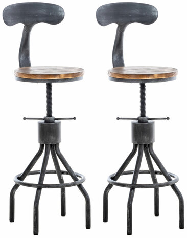 2-delige set barkruk Hinim, 