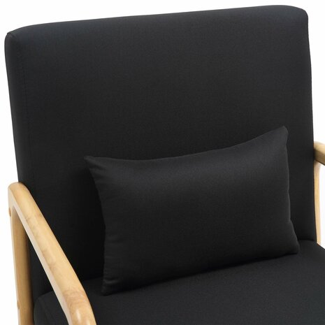 Fauteuil Hebbeng Stof, Zwart