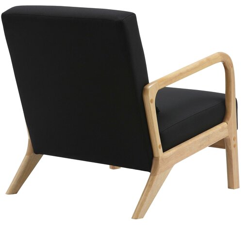 Fauteuil Hebbeng Stof, Zwart