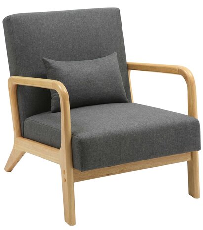Fauteuil Hebbeng Stof, Grijs