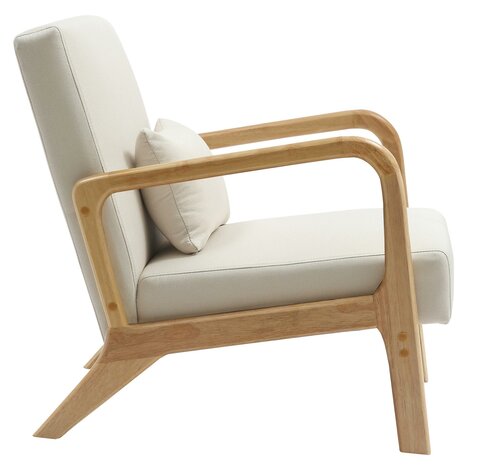 Fauteuil Hebbeng Stof, Creme