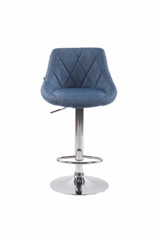 2-delige set barkrukken Lozia Stof C, Blauw
