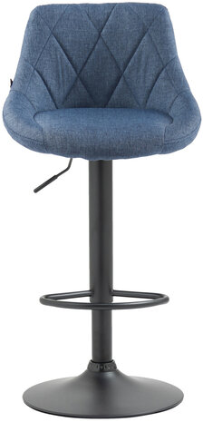 Barkruk Lozia Stof zwart, Blauw