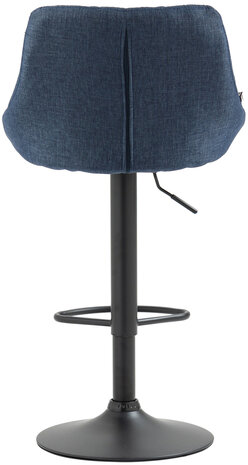 Barkruk Lozia Stof zwart, Blauw