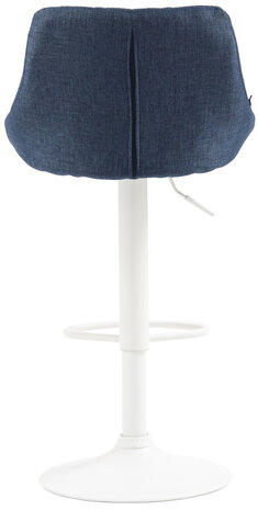 Barkruk Lozia Stof wit, Blauw