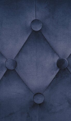 Barkruk Diblun fluweel wit, Blauw