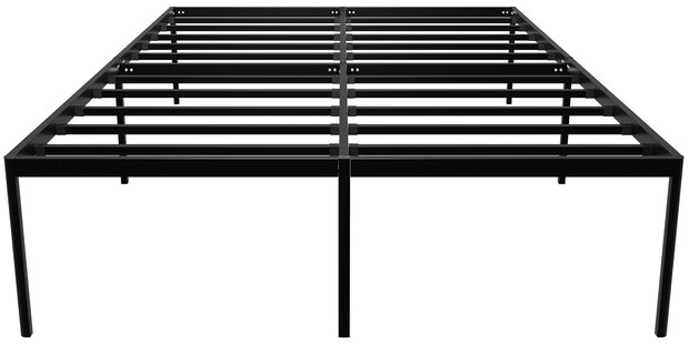 Metalen bed Himlan 200x140x41 cm, Zwart