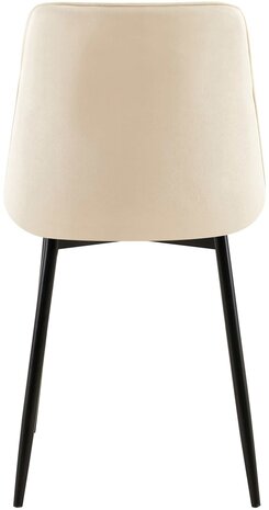 Eetkamerstoel Goffird Fluweel, Creme