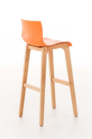 Barstoel Heovor Natura 4-poots frame, Oranje