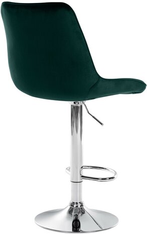 Barkruk Tino Fluweel chroom, Groen