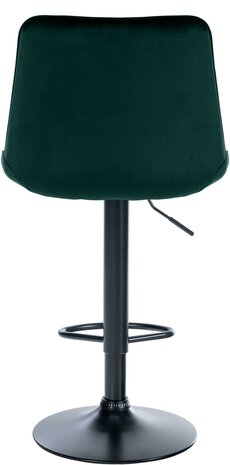 Barkruk Tino Fluweel zwart, Groen