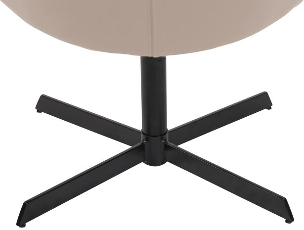Ligstoel Wallend Kunstleer, Creme