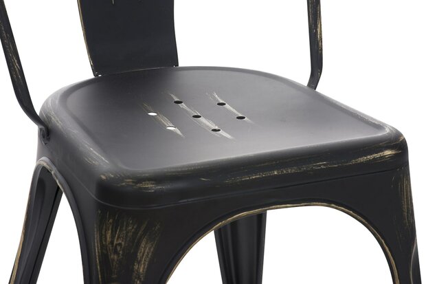 4-delige set stoelen Binedekt antiek, Zwart
