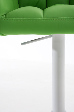 2-delige set barkrukken Domasa kunstleer wit, Groen