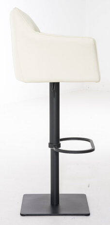 2-delige set barkruk Domasa kunstleer zwart, Creme