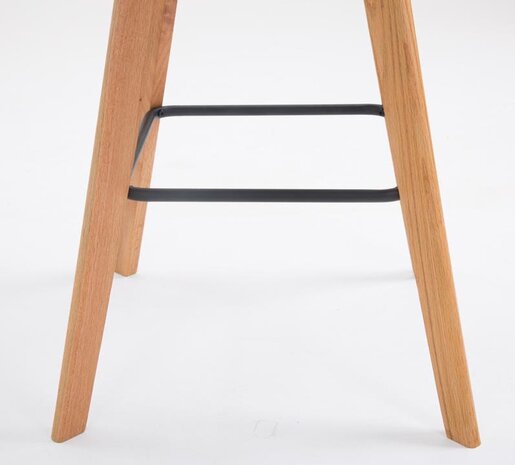 2-delige set barkrukken Mitz kunststof natuur, Wit