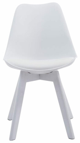 4-delige set bezoekersstoelen Birnii V2 Wit Kunstleer, Wit