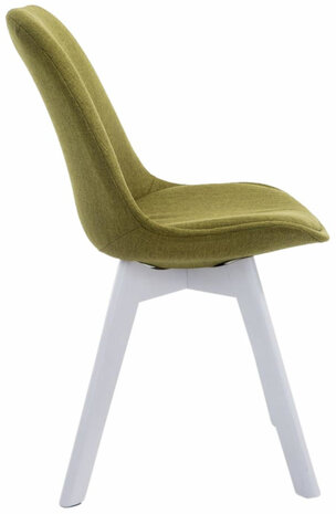 4-delige set bezoekersstoelen Birnii V2 Wit Stof, Groen