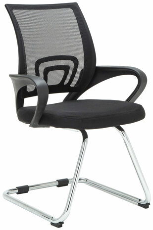 Set van 2 bezoekersstoelen Aeruke, Zwart