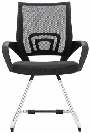 Set van 2 bezoekersstoelen Aeruke, Zwart