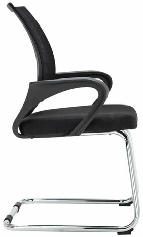 Set van 2 bezoekersstoelen Aeruke, Zwart