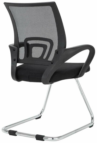 Set van 2 bezoekersstoelen Aeruke, Zwart