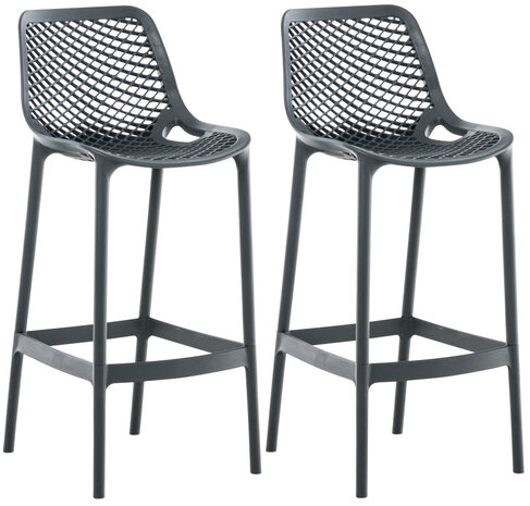 2-delige set barkruk Iar, Grijs