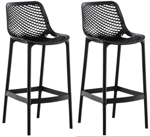2-delige set barkruk Iar, Zwart