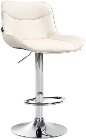 Barkruk Venoro Kunstleer chroom, Creme