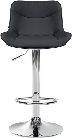 Barstoel Venoro Kunstleer chroom, Zwart
