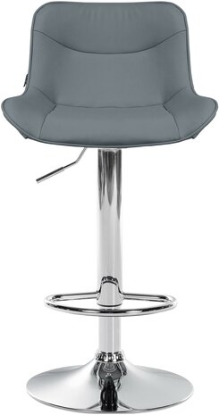 Barkruk Venoro Kunstleer chroom, Grijs