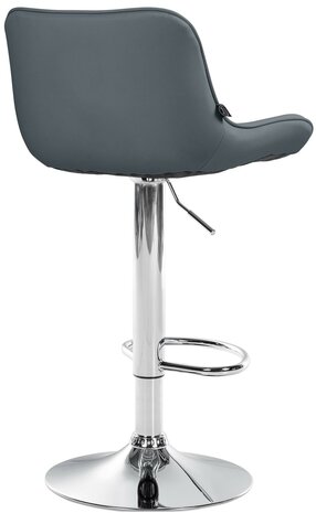 Barkruk Venoro Kunstleer chroom, Grijs