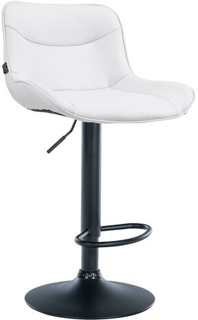 Barkruk Venoro kunstleer zwart, Wit