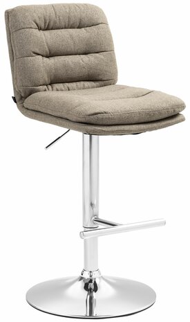 Barkruk Dimir Stof chroom, Taupe