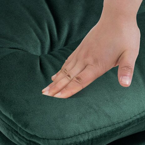 Barkruk Dimir Fluweel zwart, Groen