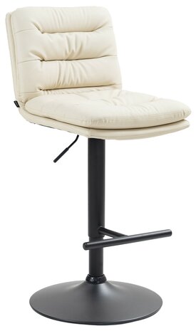 Barstoel Dimir Kunstleer zwart, Creme