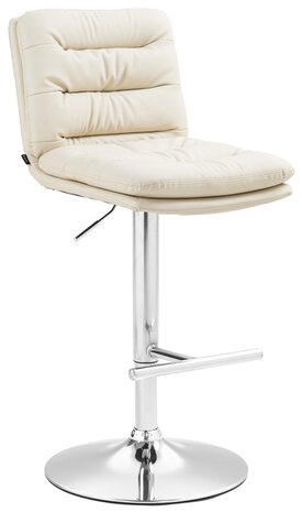 Barstoel Dimir Kunstleer chroom, Creme