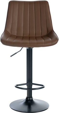 2-delige set barkruk Tino kunstleer zwart, Bruin