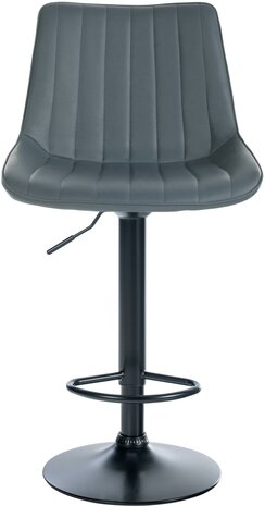 Set van 2 barkrukken Tino kunstleer zwart, Grijs