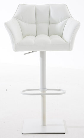 2-delige set barkruk Domasa kunstleer wit, Wit