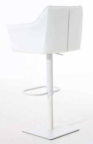 2-delige set barkruk Domasa kunstleer wit, Wit